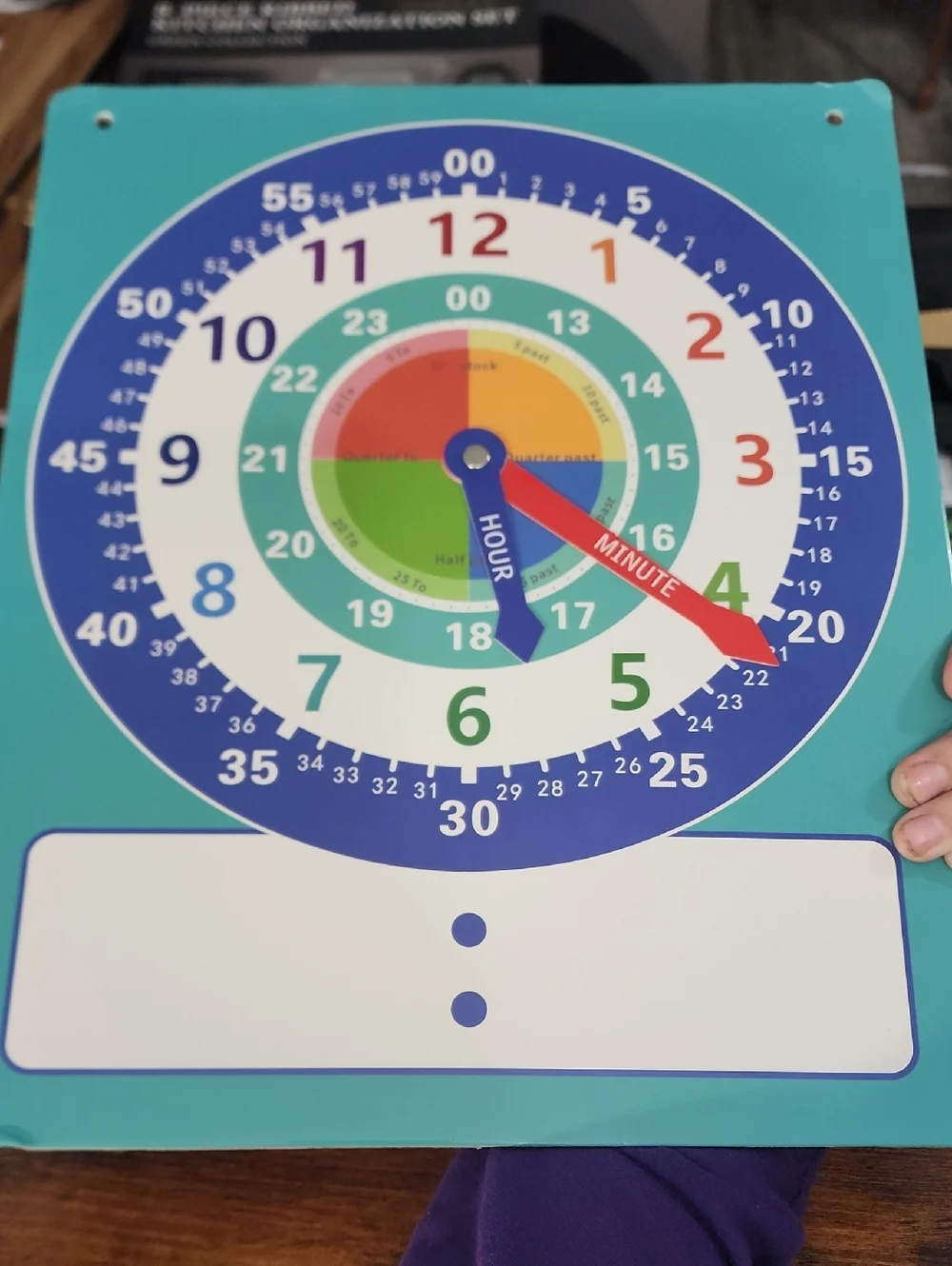 Teaching Clock Double-sided, Kid kindergarten Clock Teaching Demonstration Time